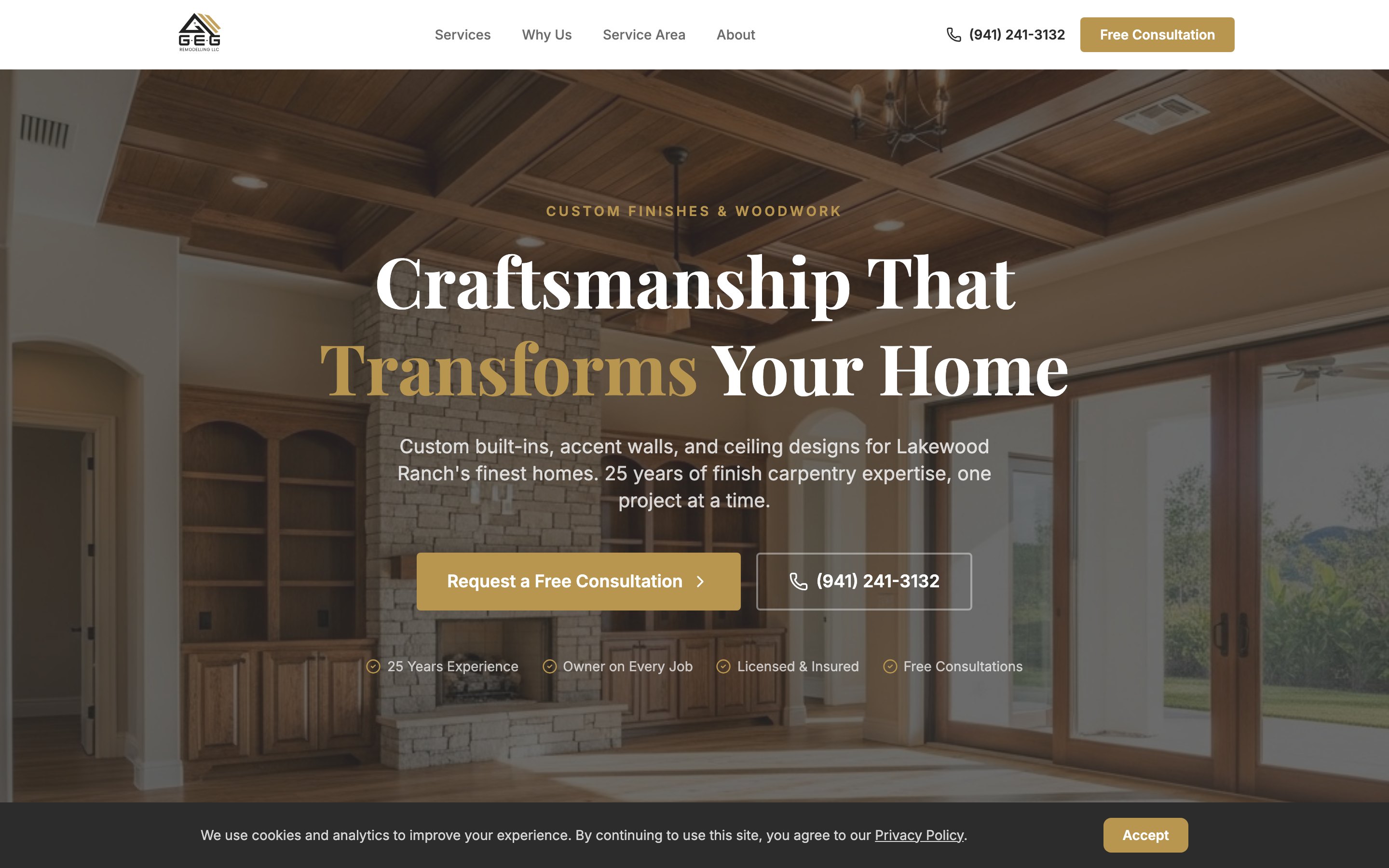 GEG Remodeling website